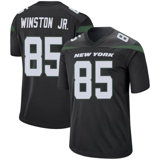 Game Easop Winston Jr. Men's New York Jets Stealth Jersey - Black