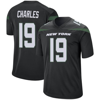 Game Irvin Charles Men's New York Jets Stealth Jersey - Black