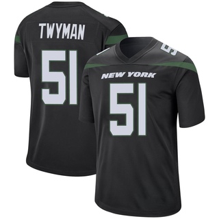 Game Jaylen Twyman Youth New York Jets Stealth Jersey - Black