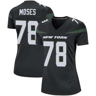 Game Morgan Moses Women's New York Jets Stealth Jersey - Black