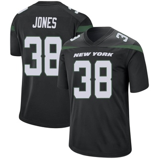 Game Myles Jones Youth New York Jets Stealth Jersey - Black