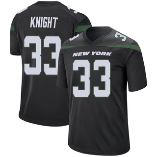 Game Zonovan Knight Men's New York Jets Stealth Jersey - Black