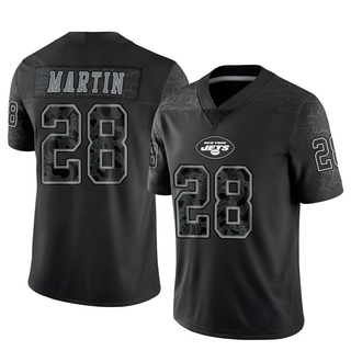 Limited Curtis Martin Men's New York Jets Reflective Jersey - Black