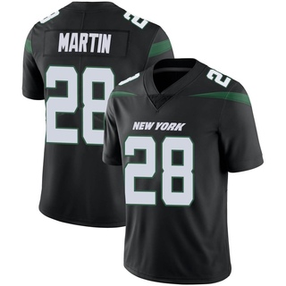 Limited Curtis Martin Men's New York Jets Stealth Vapor Jersey - Black