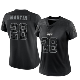 Limited Curtis Martin Women's New York Jets Reflective Jersey - Black