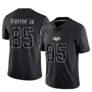 Limited Easop Winston Jr. Men's New York Jets Reflective Jersey - Black