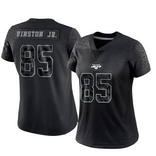 Limited Easop Winston Jr. Women's New York Jets Reflective Jersey - Black