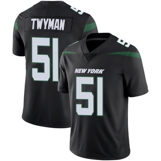 Limited Jaylen Twyman Men's New York Jets Stealth Vapor Jersey - Black