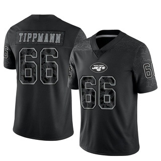 Limited Joe Tippmann Men's New York Jets Reflective Jersey - Black