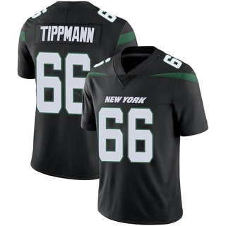 Limited Joe Tippmann Men's New York Jets Stealth Vapor Jersey - Black