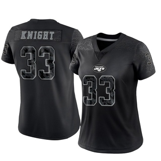 Limited Zonovan Knight Women's New York Jets Reflective Jersey - Black